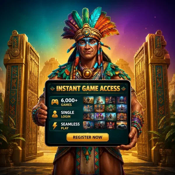Der Gatekeeper präsentiert über 6.000 Spiele, die sofort nach der Registrierung freigeschaltet werden, während sich der Spieler anmeldet